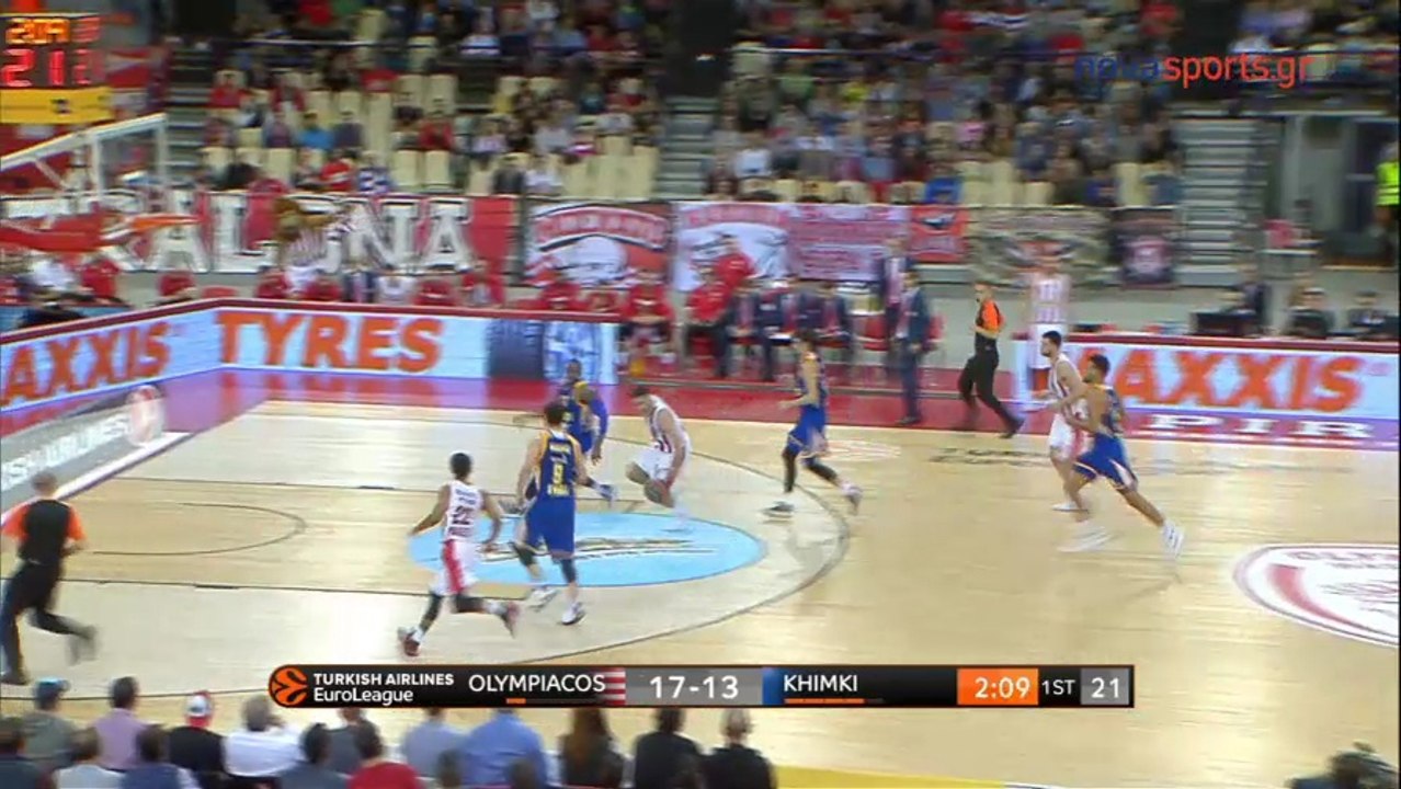 Κλέψιμο, Εντυπωσιακό Καλάθι από τον Παπαπέτρου Και Φάουλ - Ολυμπιακός vs Χίμκι - 26.10.2017
