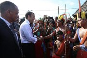 Intervention du Président de la République, Emmanuel Macron, lors de sa visite à Maripasoula en Guyane