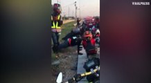 Police Catch Motorcyclists Riding Illegally And Make Them Do Push-Ups