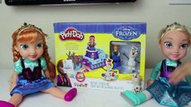 Play dooh Frozen Anna, Olaf e Sven - Aventuras de trenó! Abrindo Brinquedos.