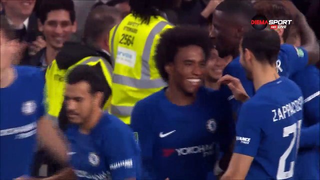 2-0 Willian Goal \England Football League Cup Round 4 - 25.10.2017 Chelsea FC 2-0 Everton FC