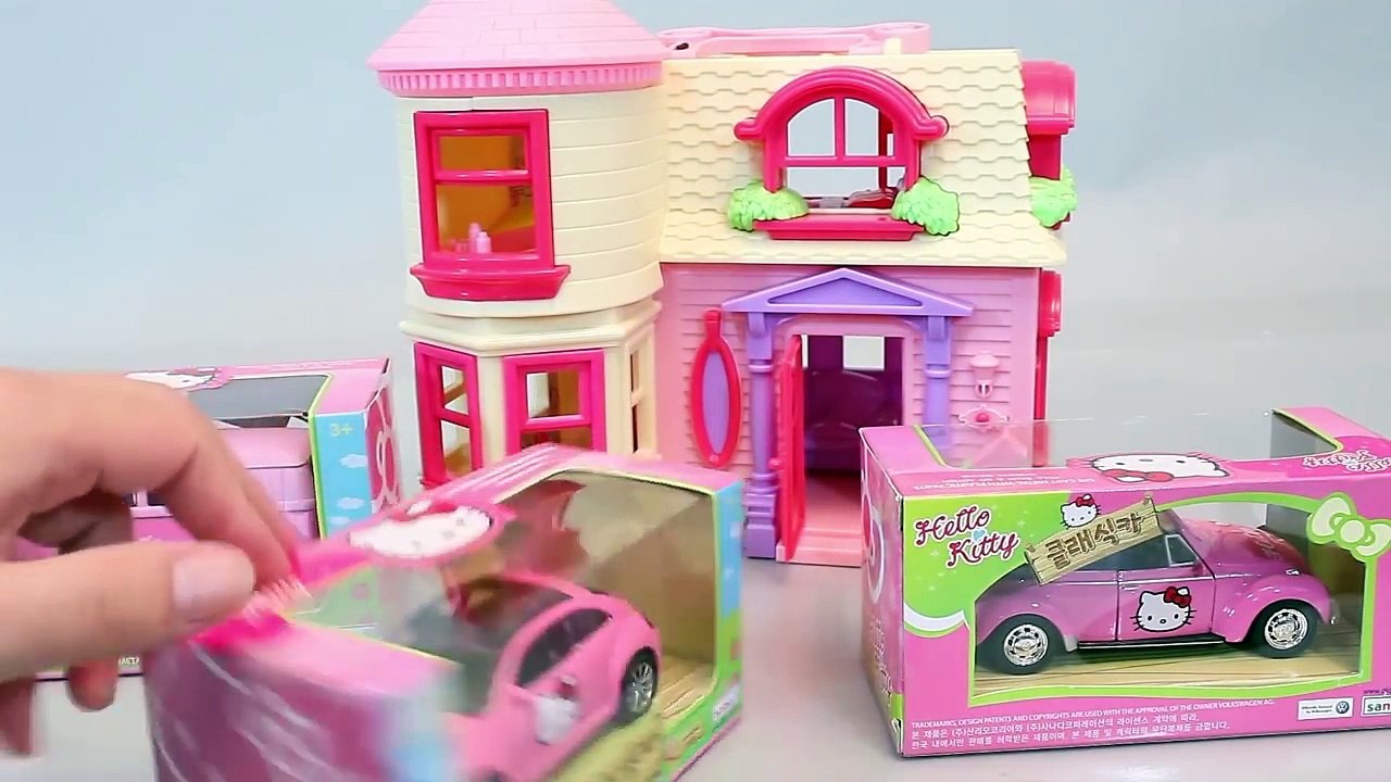 Doll House Hello Kitty Cars Toys Baby Doll Shopping Car Princess Toy Surprise Eggs