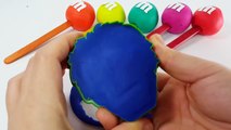 Play Doh M&M Lollipops Superhero Hulk Molds Learn Colors For Kids Finger Family Nursery Rhymes