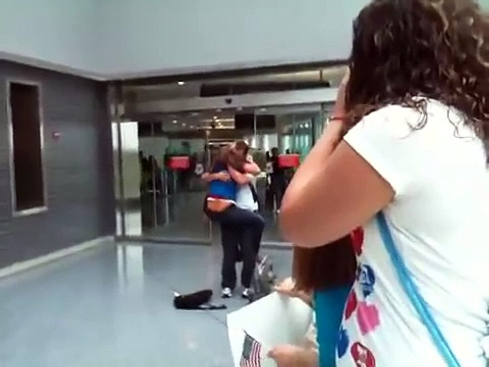 Woman Welcomes Home Her Soldier at Airport