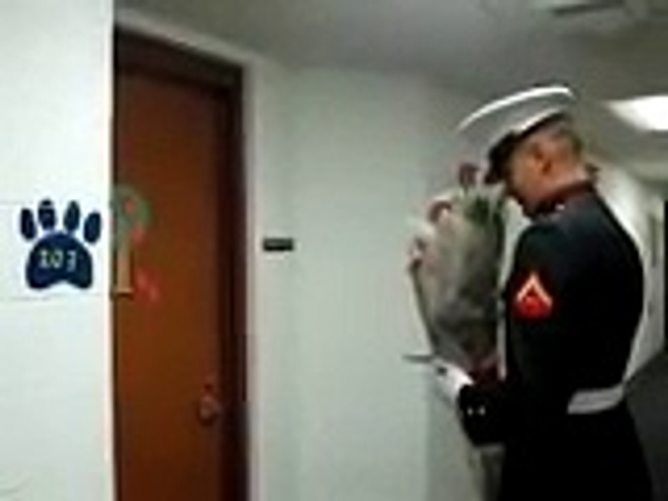 Marine Surprises Girlfriend