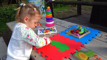 Funny Baby play with animals on the playground Nursery Rhymes Songs for children, babies and toddler-HWKdXfpW3E8