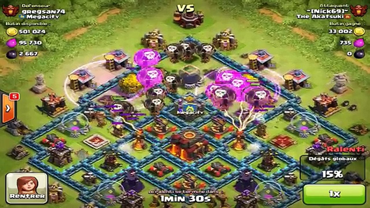 Attaques en Champion avec Nick69 (4000 trophées, #3 FR) / Clash of Clans