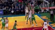 Antetokounmpo drives to the rim and gets fouled by Baynes as Baynes hits the floor hard - Celtics vs Bucks - October 26,