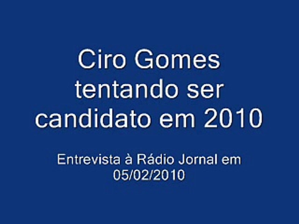 Ciro Gomes (2010) denunciando Eduardo Cunha e a coalizão PT-PMDB - + profecias