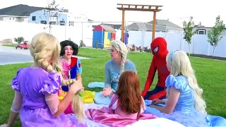 Funny Gymnastics Challenge Superhero Style! Frozen Elsa and spiderman & baby supergirl compilation