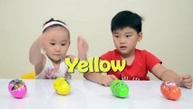 Learn colors with bad baby open suprise eggs, funny toys! Nursery Rhymes Kids songs Finger family