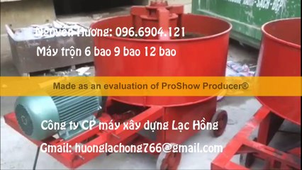 096 6904 121 Lò đóng máy trộn tự hành 6 bao xi măng lắp 2 cầu chạy 6-6-6 bao