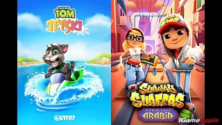 Talking Tom Jetski VS Subway Surfers Arabia iPad Gameplay HD