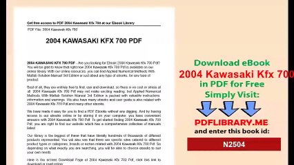 2004 Kawasaki Kfx 700