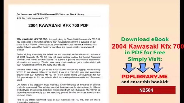 2004 Kawasaki Kfx 700