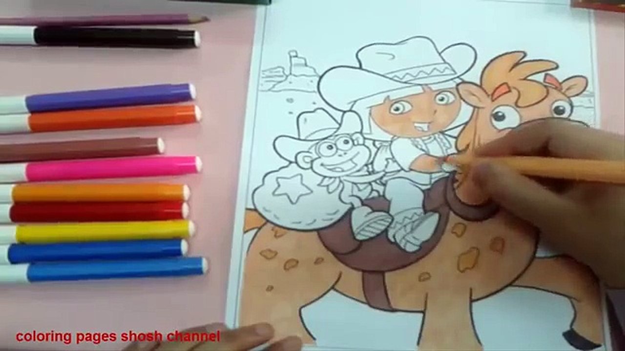 dora the explorer coloring pages : How to color dora the explorer coloring pages for kids ,dora dora