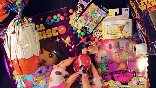 Lots of surprises and surprise eggs including Dora & Kinder surprise Eggs