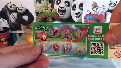 Download Video: 2016 Kung Fu Panda 3 Movie 24 Kinder Surprise Eggs Po - Kai - Mei Mei Toys