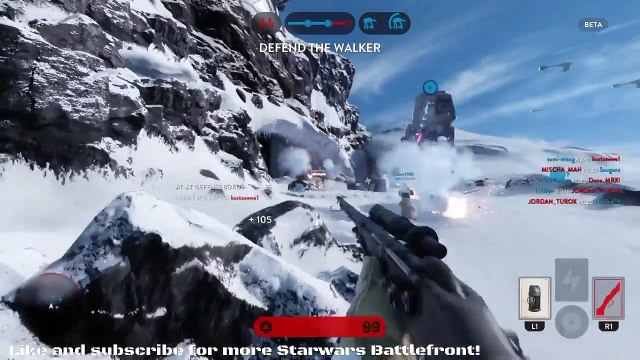 Walker Assault 20 v 20 gameplay - Star Wars Battlefront PS4 carnage