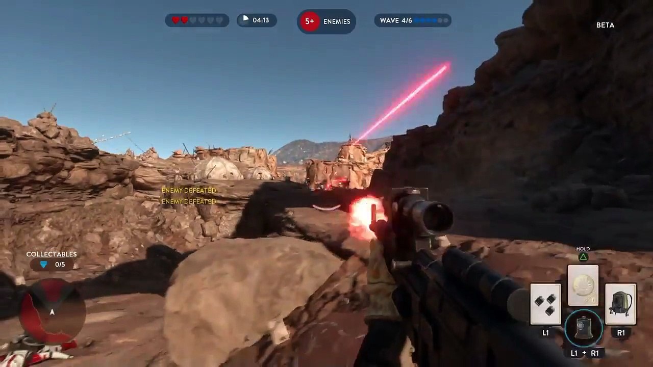 Survival Mission carnage  Star Wars Battlefront mission gameplay video
