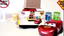 Lightning McQueen of Disney Pixar Cars, Tow Truck Mater, Holly Shiftwell, Sally, Dinoco