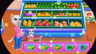 Children Play Supermarket Kids Games - Doing Shopping with Mammy, Daddy and Kitty Supermarket