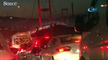 15 Temmuz Şehitler Köprüsü'nde kaza, trafik durma noktasına geldi