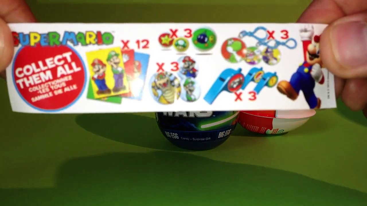 3 Surprise Eggs Super Mario Star Wars Kinder Joy-DKZyipagzX0