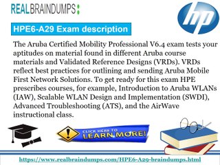 Get Latest HP HPE6-A29 Exam Questions