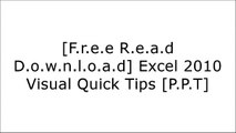 [kRDeI.[F.r.e.e] [R.e.a.d] [D.o.w.n.l.o.a.d]] Excel 2010 Visual Quick Tips by Paul McFedriesMcFedries [W.O.R.D]