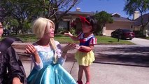 Joker girl & Catbaby become Superheroes w/ Frozen Elsa, Snow White baby, Eye doctor