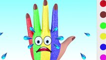 Bad Baby HAND with tantrum Crying for 3D Lollipops BODY PAINT - Learn colors Finger Family song