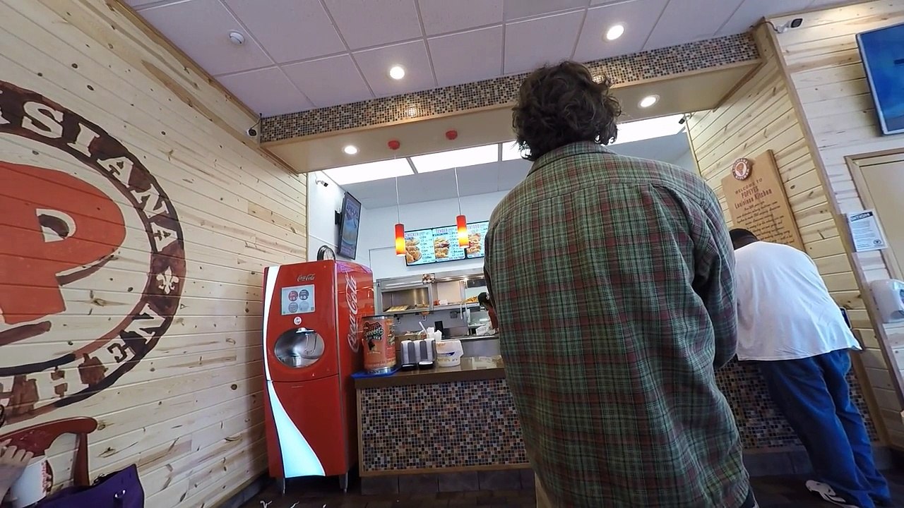 At Popeyes Louisina Kitchen on Divisadero St. in San Francisco.