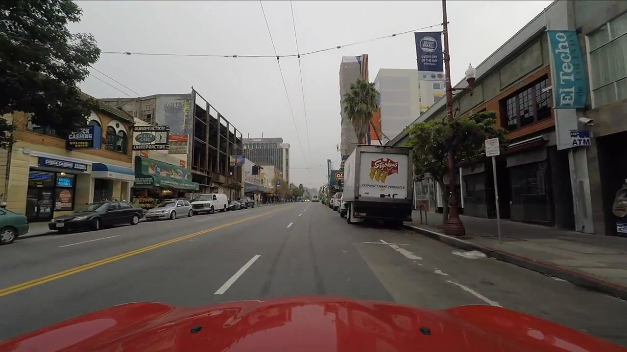 Driving in the Mission from 17th to 26th Streets in San Francisco