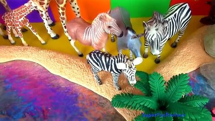 Zoo Animals Kids Toy Collection Giant Anteater 3D Surprise Wild Animals Elephant Zebra - in English