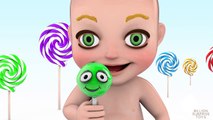 3D Baby doll Lollipop Color Paint Learn Colors - Teach colours for kids Children Toddlers 2