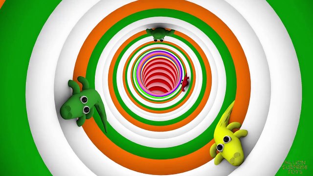 3D LEARN COLORS with Surprise Eggs - Indoor Playground Tunnel for Kids Children Toddlers