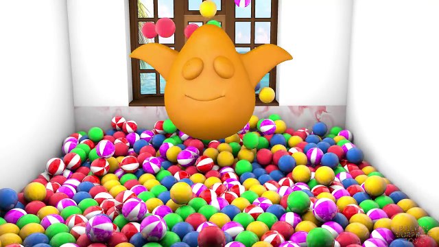 Learn Colors with 3D play doh Surprise Eggs Candy for Kids Toddlers - Color Ball pit Children Baby
