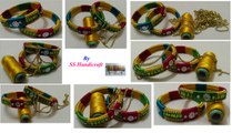 How to Make Party Wear Multi Color Silk Thread Bangles
