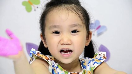 Learn Colors with bad baby Hand Color Paint & Finger Family Song Nursery Rhymes for Kids