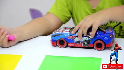 Learn Colors with bad baby, bad kids & spiderman, superhero cars 3, Finger Family Song Nursery Rhym