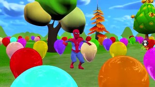 Spider Boy Little Boy Balloons Popping Show | Learn ABC Alphabets | Learn Colors Nursery Rhymes