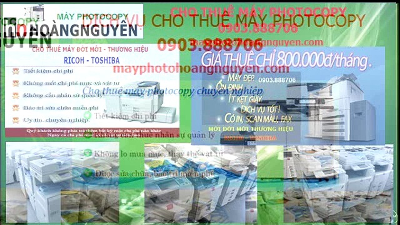 Cho thuê máy photocopy Ricoh Toshiba cao cấp giá rẻ