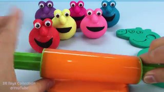 Glitter Play Doh Elmo with Peppa Pig Molds Fun and Creative for Kids