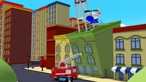 The Car Patrol Fire Truck and Police Car : The Race in Car City | Cars & Trucks cartoon for children
