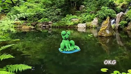 Frog Allergy Baby Peppa Pig Superhero Kids Stop Motion with Play Doh