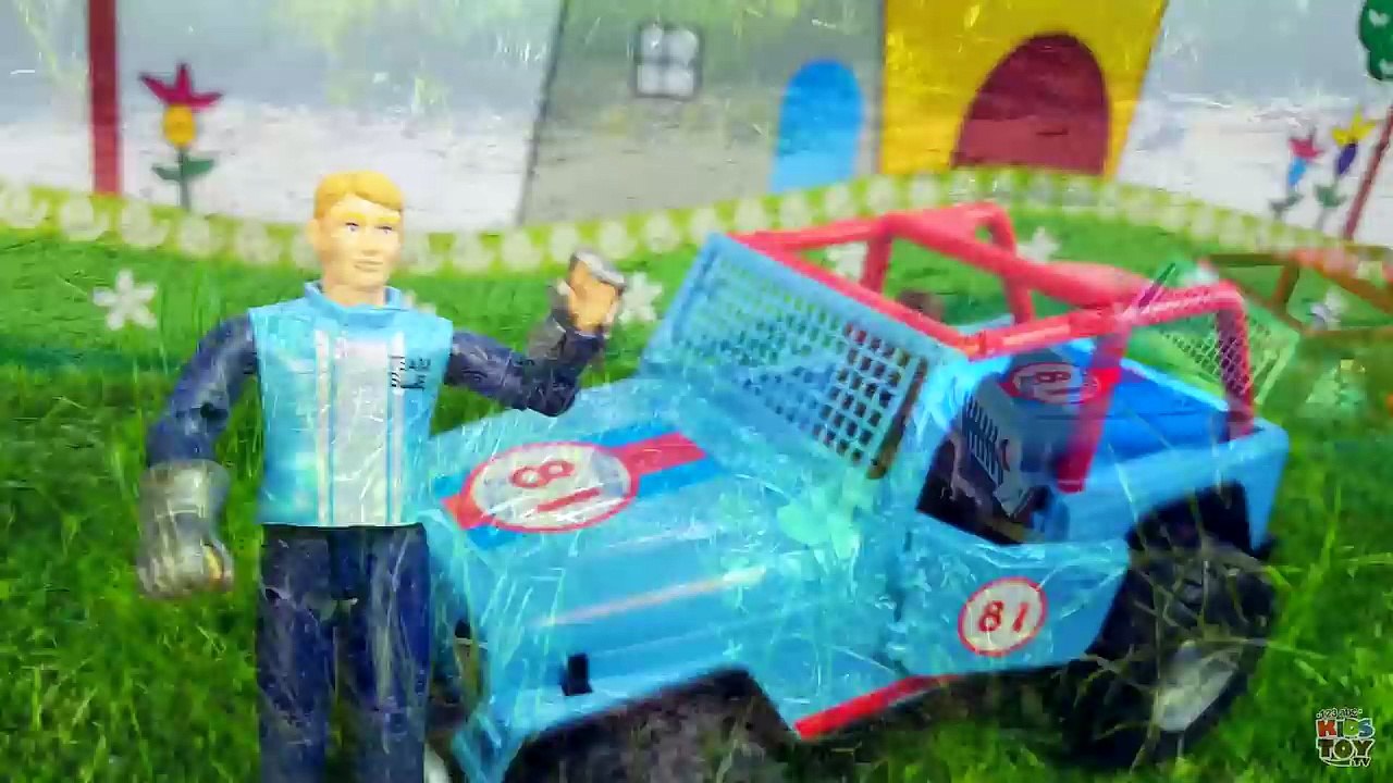 BRUDERtoy The racing Jeep with a driver.Toy review. Toy for children. Interesting machines-zj2oyNH8TmY