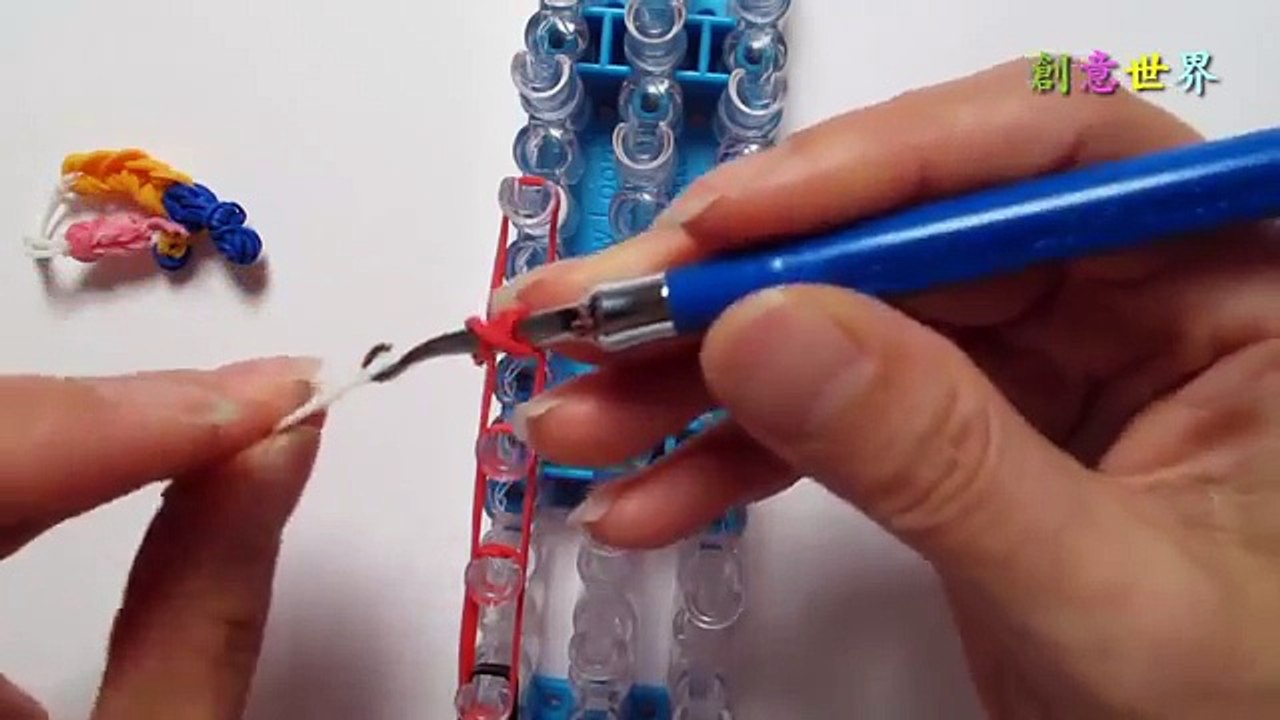 魚竿Fishing Pole Charms - 彩虹編織器中文教學 Rainbow Loom Chinese Tutorial