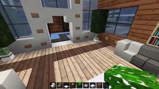 Minecraft: Modern House Interior Design Tutorial Part 1 - 1.8 [ How to make ]