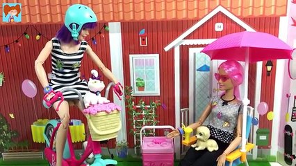 Barbie Bisiklet Ve Şezlong Keyfinde! Yeni Barbie Oyuncak Seti Eşyaları Tanıtımı Oyuncak